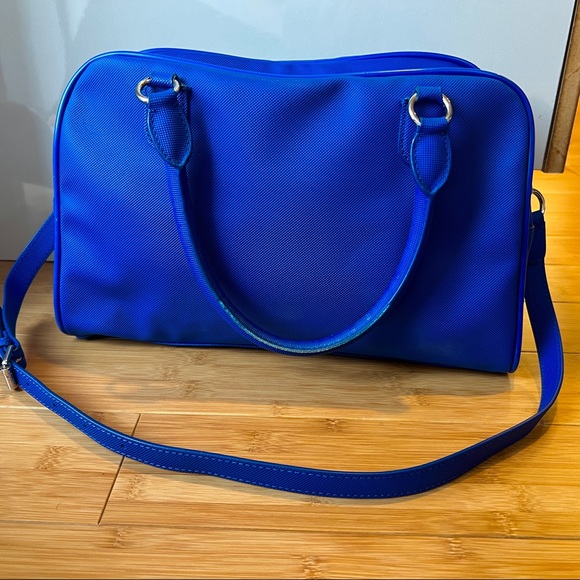 SOLD! Lacoste Royal Blue Leather Handbag - Picture 7 of 13
